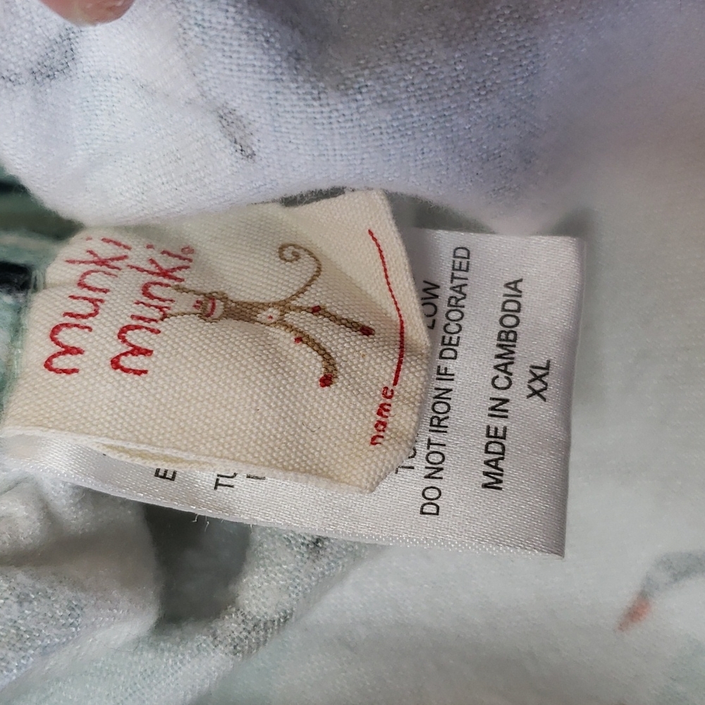 Munki Munki Penguin Flannel Pajama Set Sz XXL - Picture 8 of 8